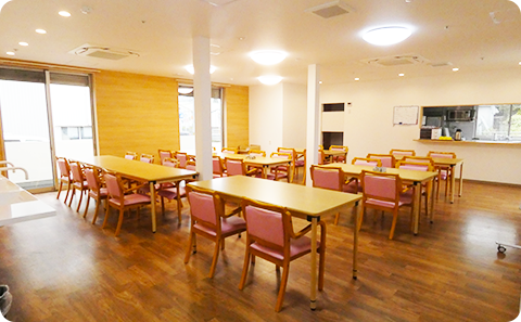 施設内の食堂